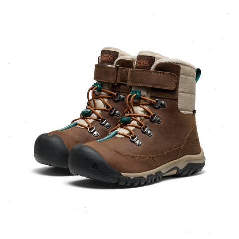 Big Kids' Kanibou Waterproof Winter Boot  |  Dark Earth/Roasted Pecan