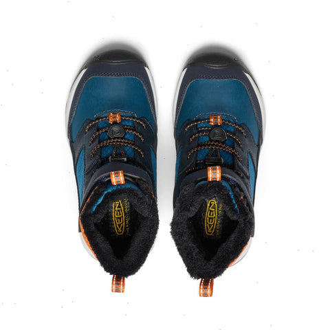 Little Kids' Skua Waterproof Winter Boot  |  Sky Captain/Gold Flame