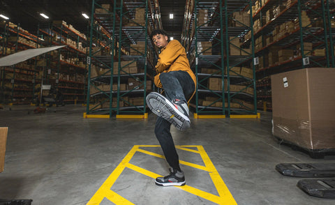 Men's Overton Mid Work Shoe (Carbon Toe)  |  Star White/Black