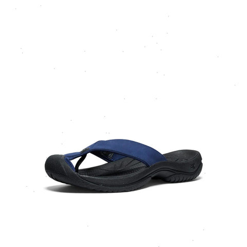 Men's Waimea Leather Flip-Flop  |  Naval Academy/Black