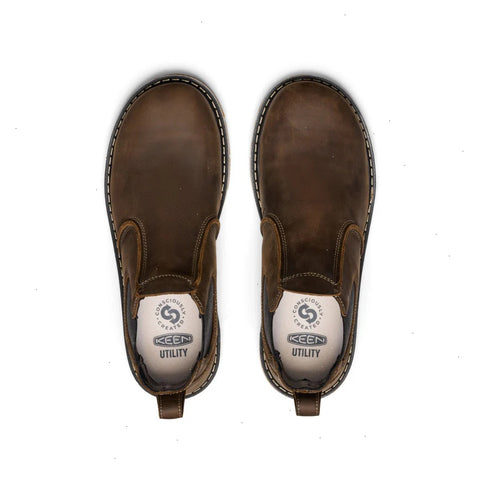 Men's San Jose Chelsea 90° Heel Boot (Aluminum Toe)  |  Cascade Brown/Gum